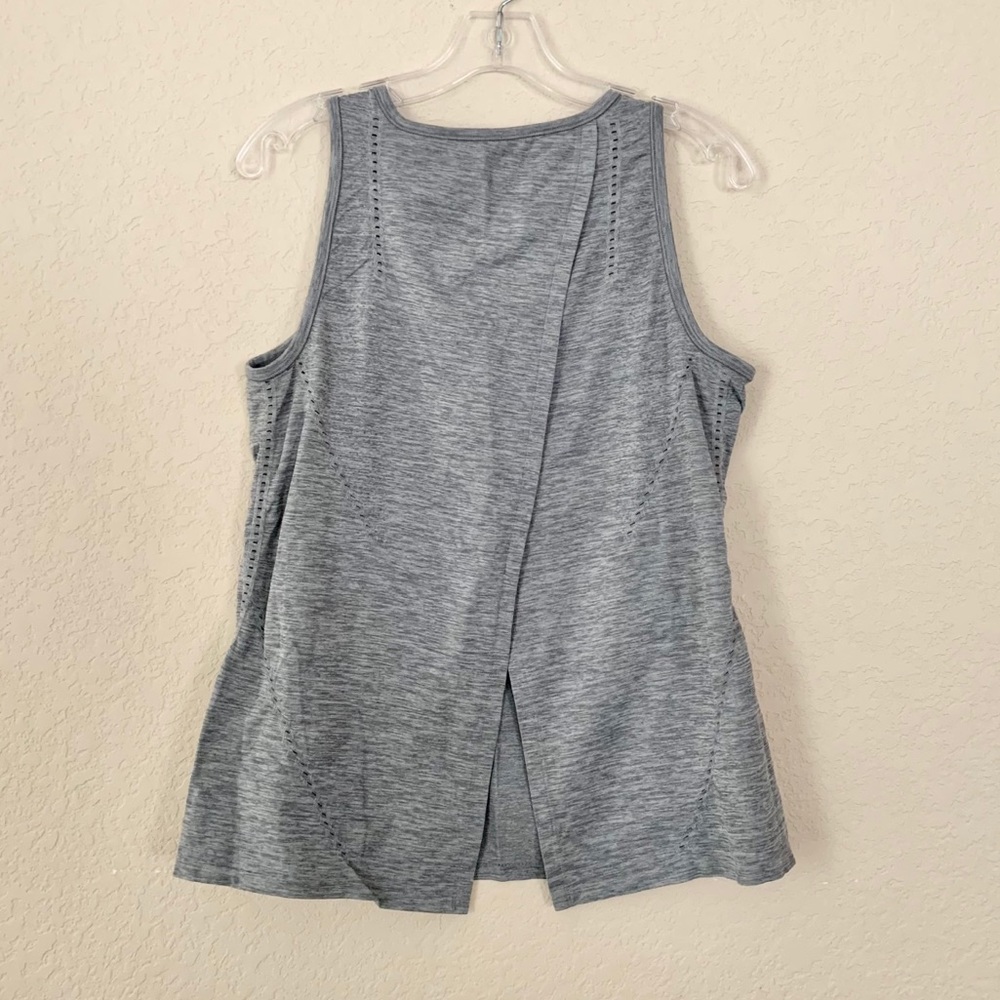 Athleta Heather Gray Split Back Workout Tank - image 5